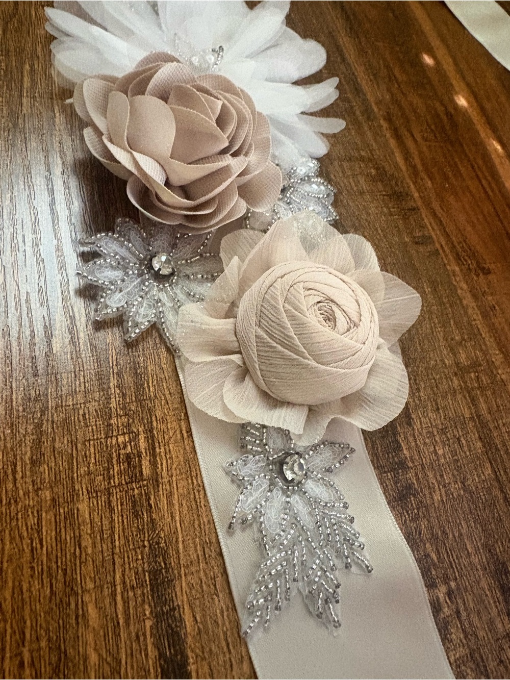 David’s Bridal Floral Beaded Sash